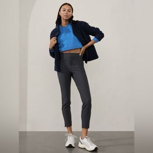 NEW Athleta Stellar Mid Rise Slim Pant Tight in Black Sand 410508 Size M Tall